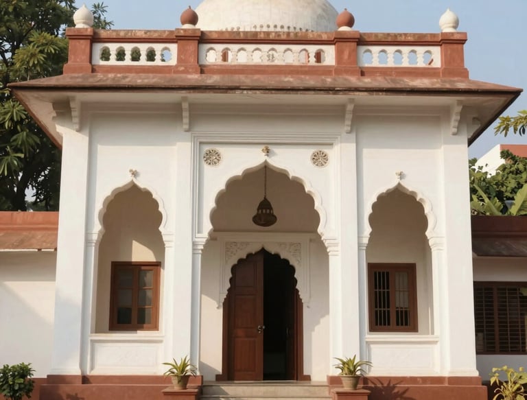 A welcoming family standing in front of their new home, smiling with keys in hand.
