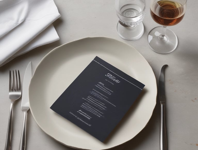 A cozy restaurant table with a digital menu displayed on a tablet.