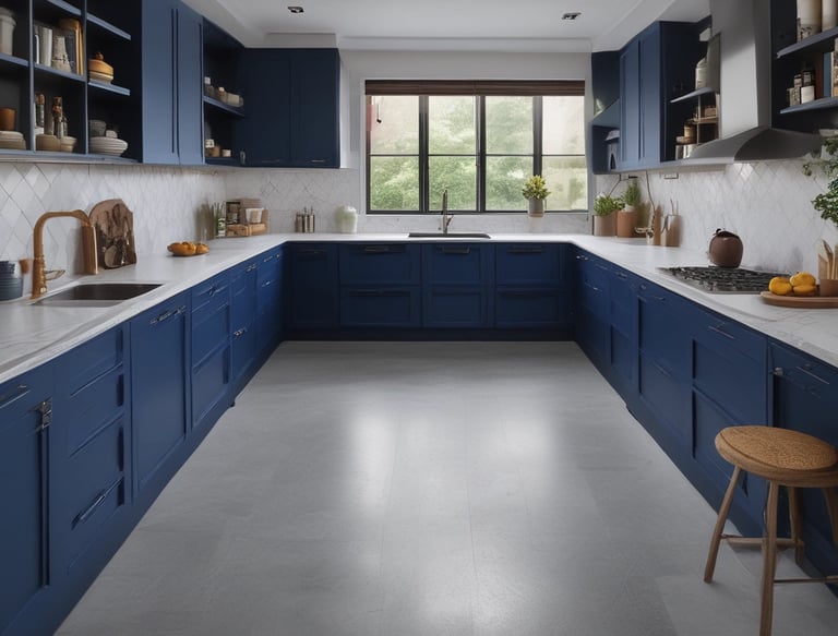 A bright, modern kitchen featuring bespoke woodwork with clean lines and natural wood tones.