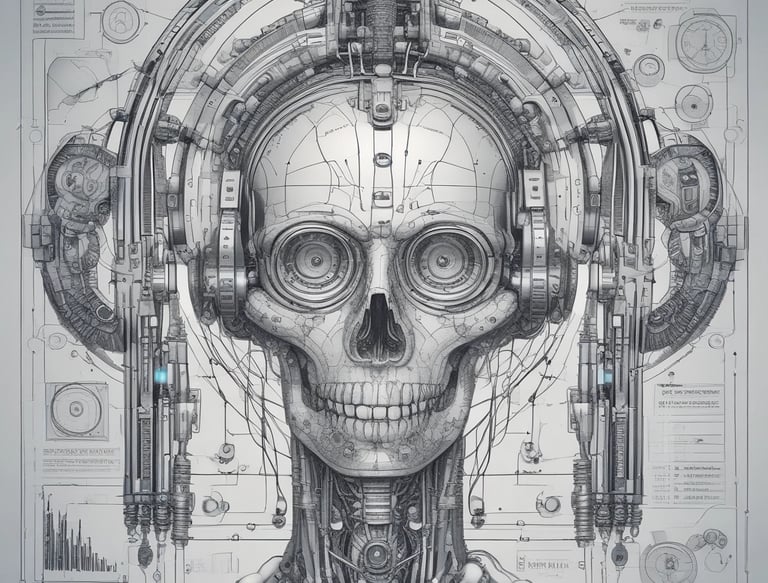 A serene workspace with soft lighting showcasing a sleek computer screen displaying an AI interface.