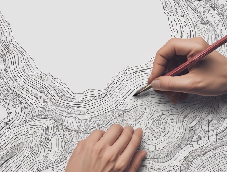 Bright and colorful clip art prints displayed on a cozy wooden desk.