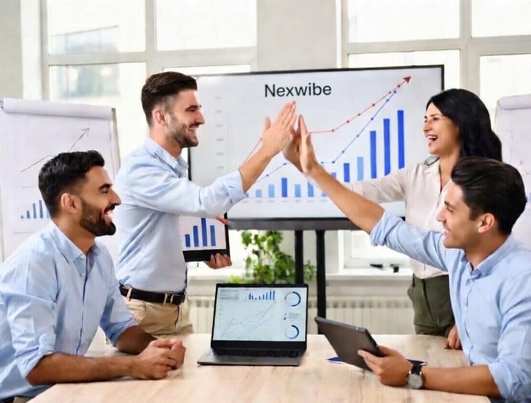 Nexwibe members showing team work