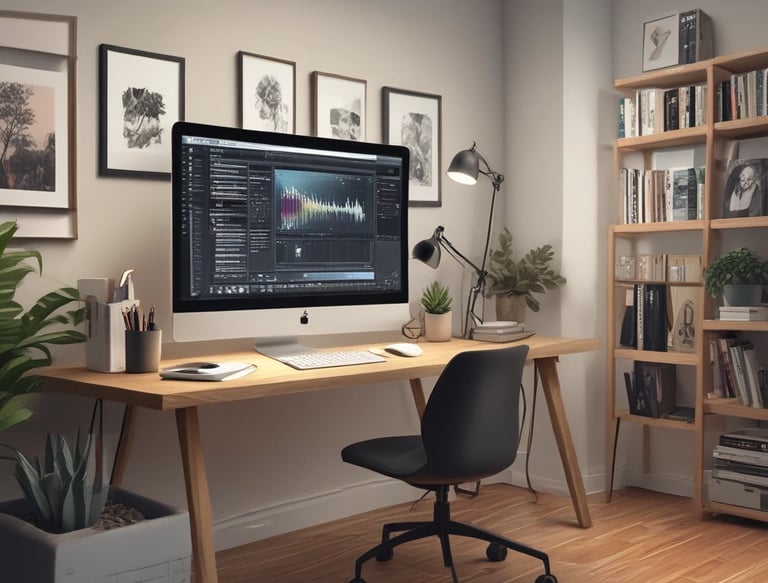 Creative studio workspace with designers collaborating over print samples.