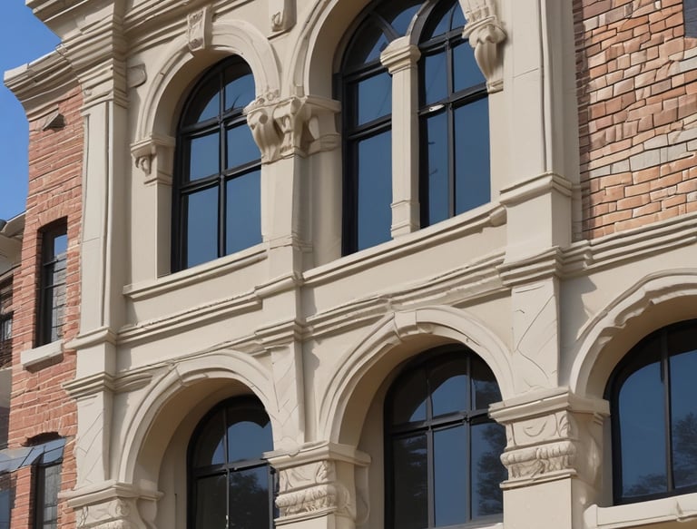Close-up of white EPS foam core with a smooth, reinforced red coating layer.