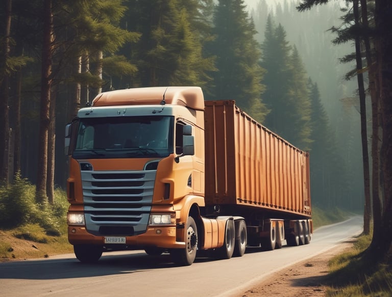 Modern office space with international food products and trading charts on screens.