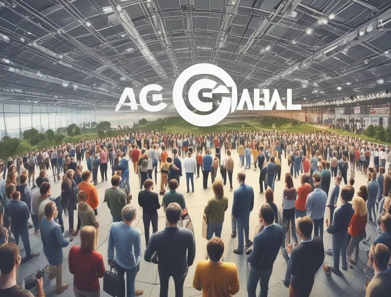 A sleek, modern office space with natural light highlighting a team in discussion.