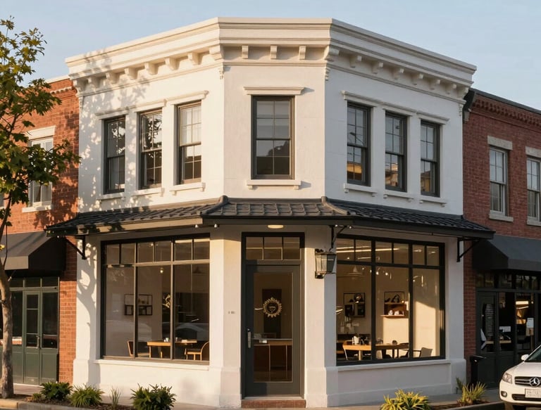 A friendly HR consultant meeting with a small business owner in a cozy office.