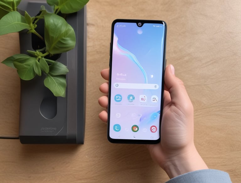 Close-up of a smartphone screen showing the nocost VPN app active with a secure connection symbol.
