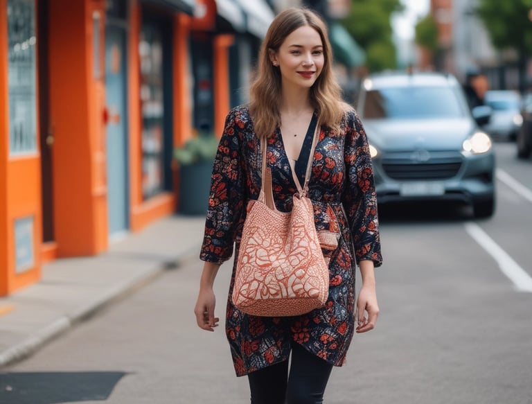 clienta satisfecha con bolso de kuka Love