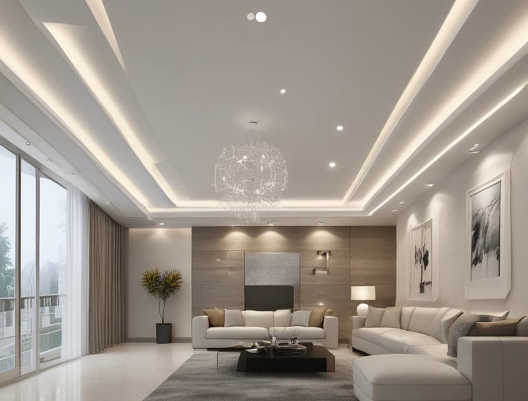 A close-up of intricate ceiling designs created by Bansal Agency.