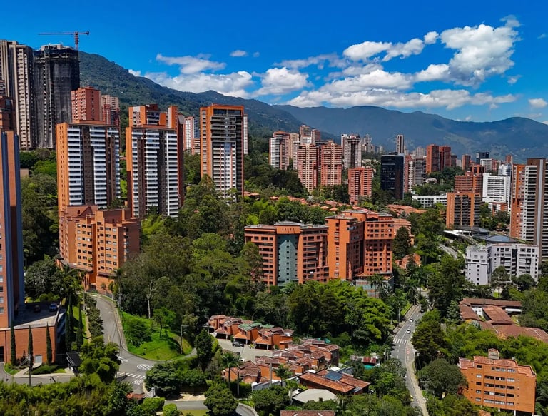 Vista panorámica de Medellín