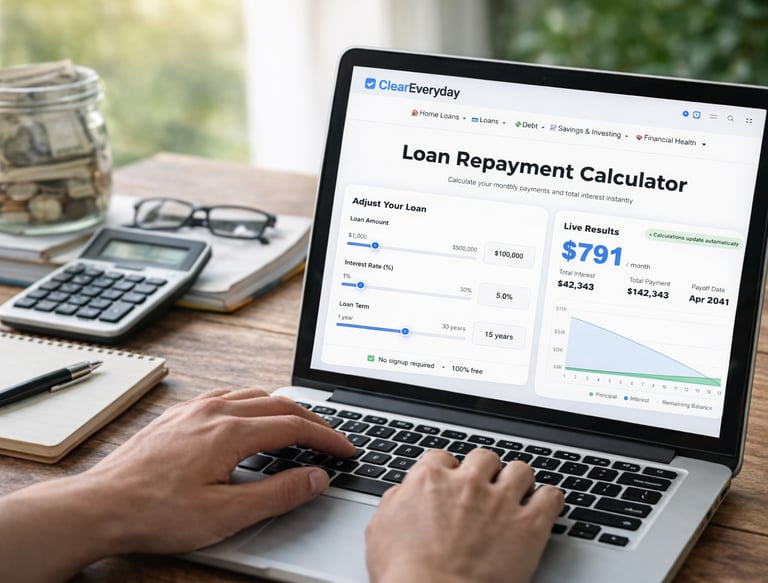 Free Loand & Debt Calculators_cleareveryday.com