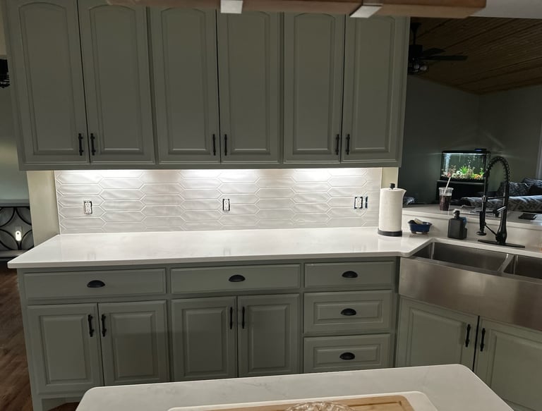 Kitchen renovation with new cabinets and updated layout by Mid Missouri Construction