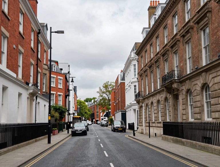 Instructor patiently guiding a learner driver through a quiet suburban street.