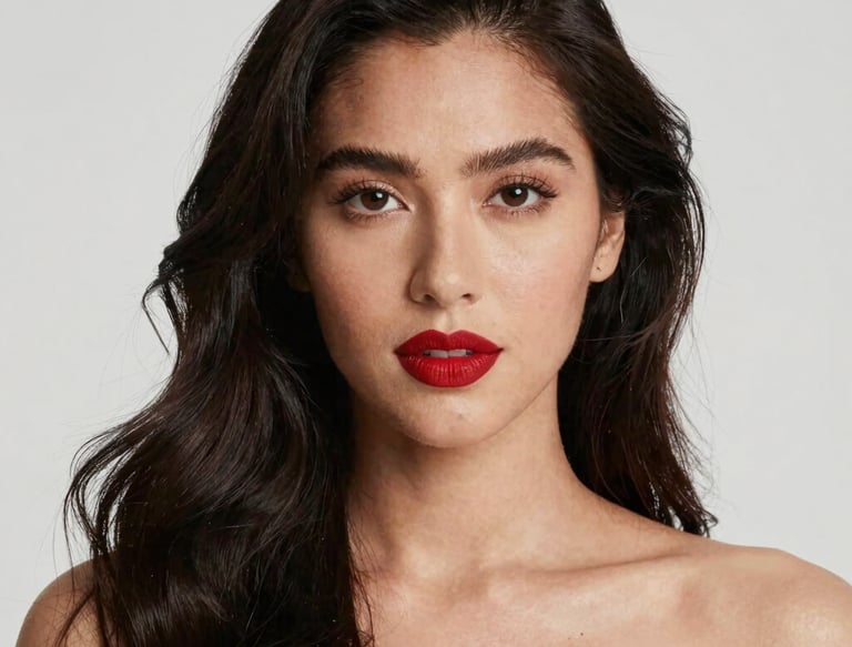 Close-up of a client’s glowing skin after a rejuvenating facial treatment at the salon.