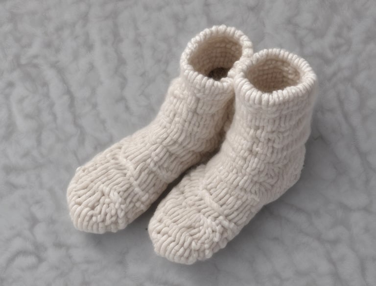 Close-up shot of colorful 3D printed figurines and delicate handmade puppets arranged on a wooden table.