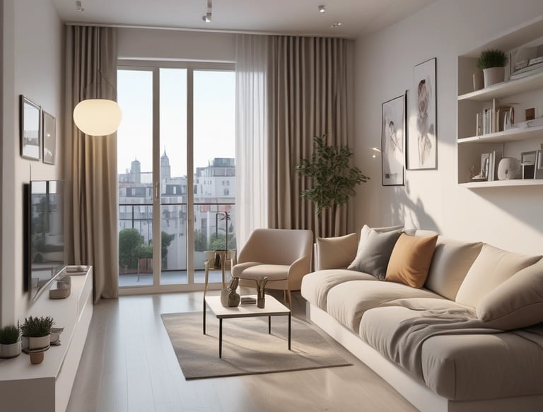 A professional concierge coordinating tasks efficiently on a tablet in a modern rental property.