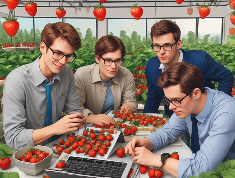 A vibrant display of Empereur Homme Fraise themed goodies in pink-red and green hues.