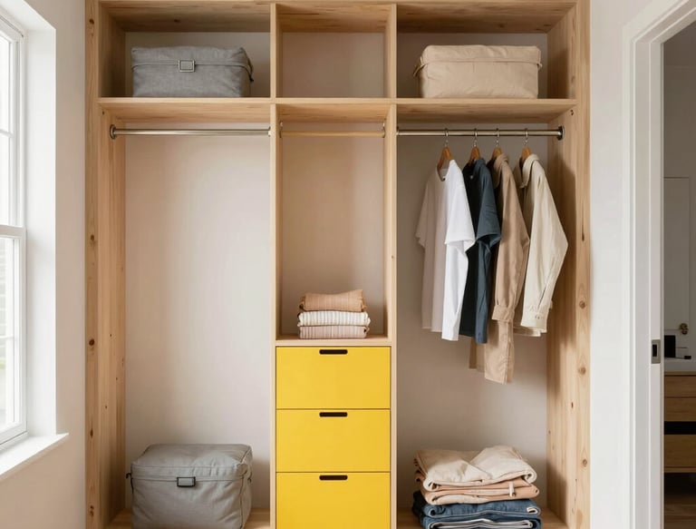 Close-up of a beautifully crafted melamine cabinet with smooth finishes and elegant handles.