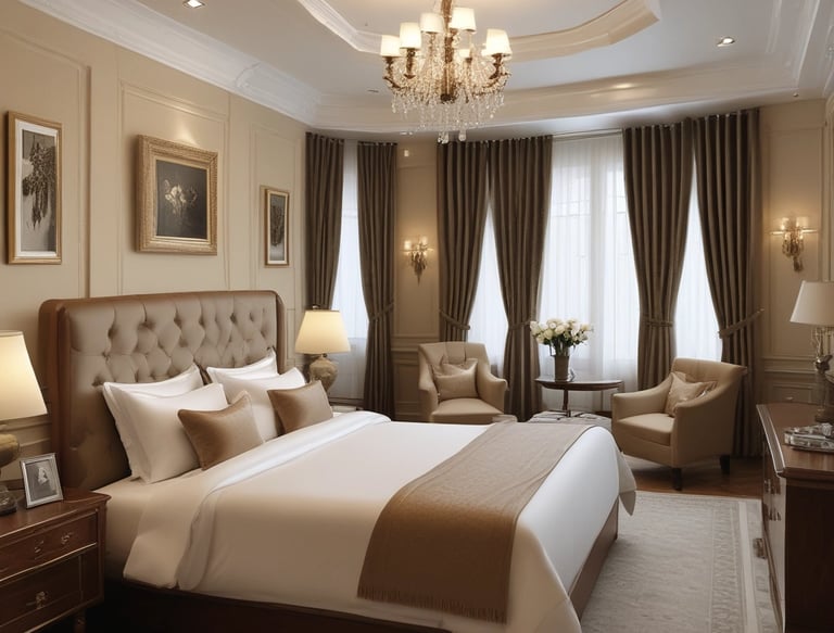 black platform bed with white mattress inside bedroom