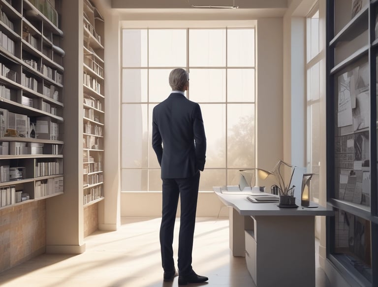 An abstract representation of quiet ambition and success.