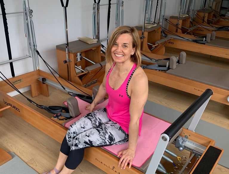 MJ toalla de pilates antideslizante rosa