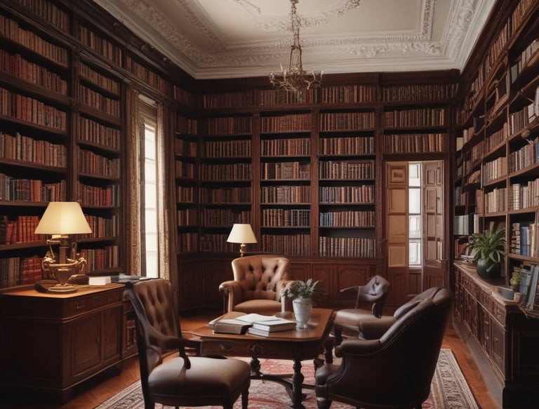 black leather armchair beside brown wooden shelf