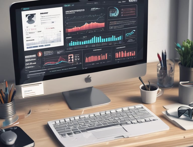 A close-up view of a computer motherboard with a prominent microchip labeled 'AI' at the center. The board is densely populated with circuits, capacitors, and other electronic components in various shades of gray, black, and gold.