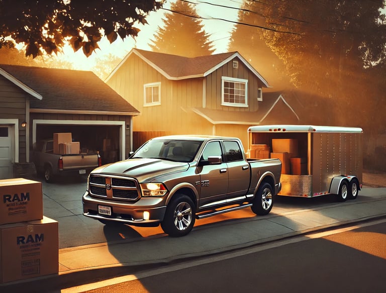 Truck hauling junk from Estate Cleanout 