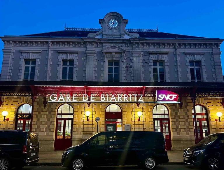 Gare de Biarritz transferts VTC taxi