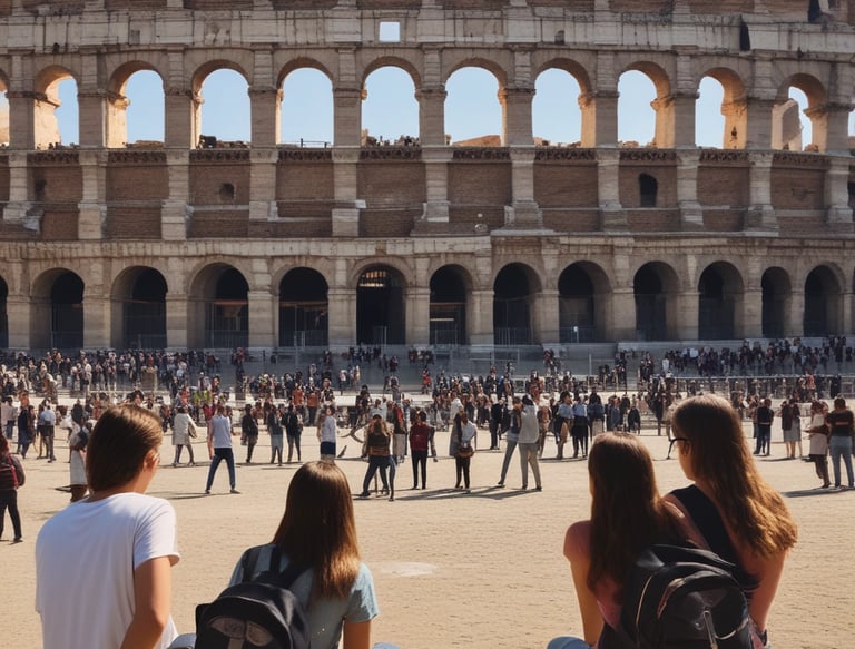 Students engaged in a fun learning activity during the tour.
