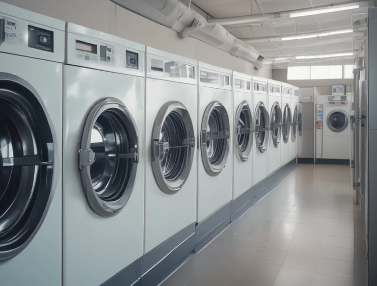 Washing machines in a facility.