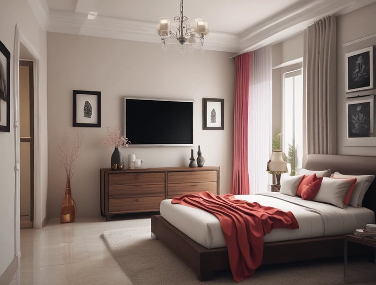 A close-up of a stylishly decorated sofa in a modern interior.