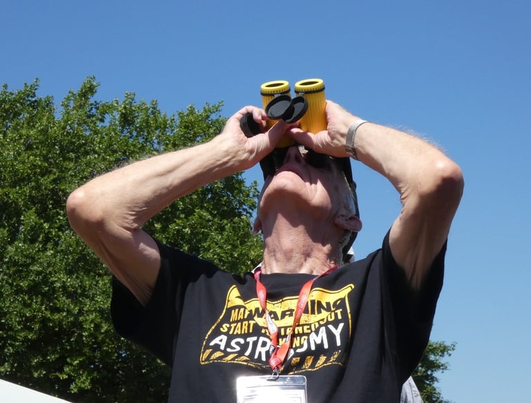 Alan Looking through solar binoculars