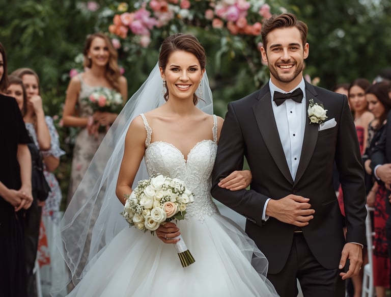 Husband and Wife at Marriage Ceremony