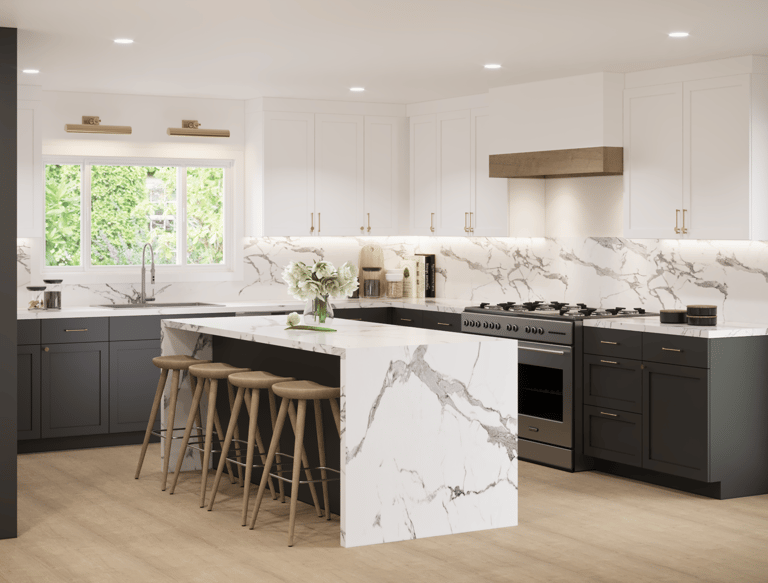 modern kitchen design back and white