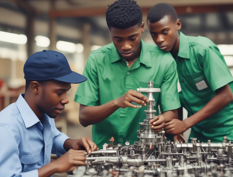 A team of engineers collaborating on an energy project.