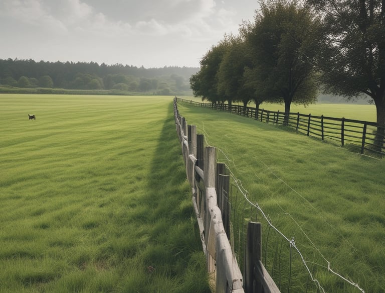 Aerial view of a green tractor harvesting a golden-brown field, with a trail indicating its movement. The field is uniformly covered with crop residue, and the tractor appears to be in operation, collecting grains.