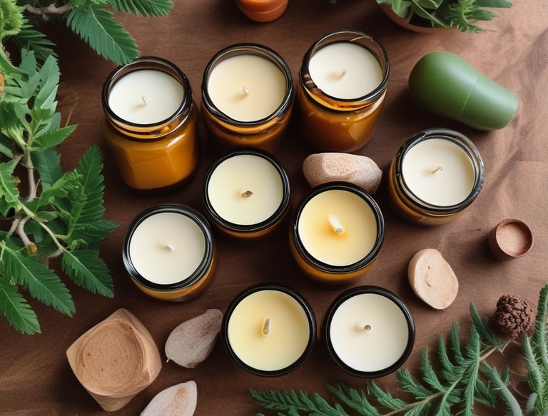 a lit candle sitting on top of a wooden table