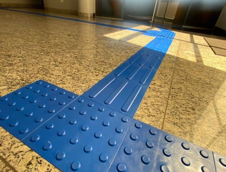 Piso Tátil pvc azul