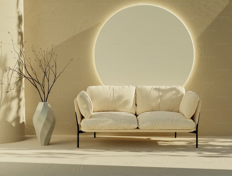 Cream-mirror-back-sofa
