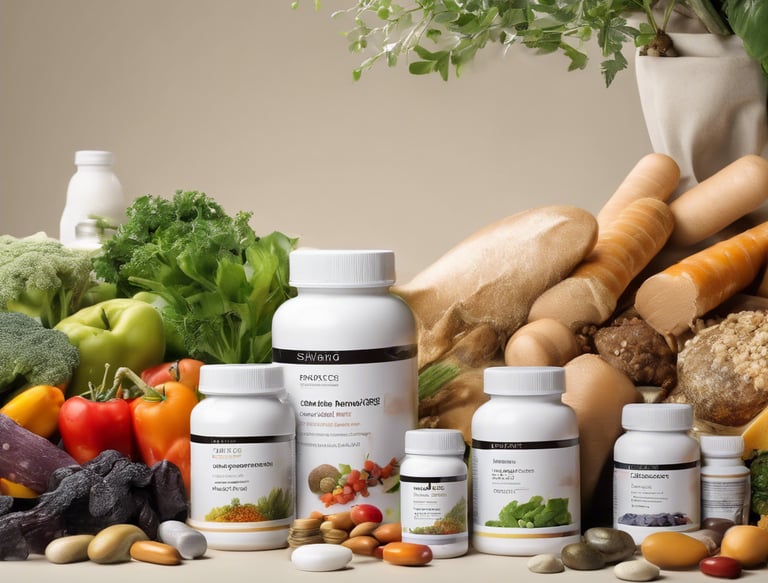 a variety of vitamin - rich foods and vegetables