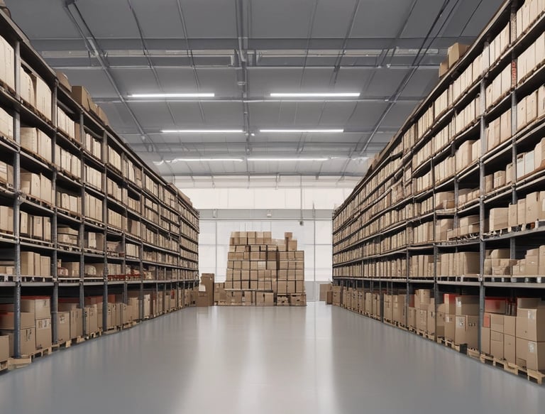 A team member carefully packing boxes in a warehouse, ready for delivery.