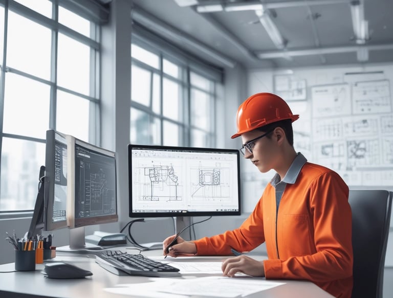 A computer screen displaying a 3D modeling software with the words 'AIC MEDIA' in purple, extruded text. The background is a pale yellow with grid lines visible on the virtual floor.