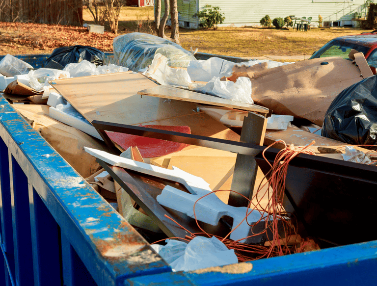 Houston junk removal being performed