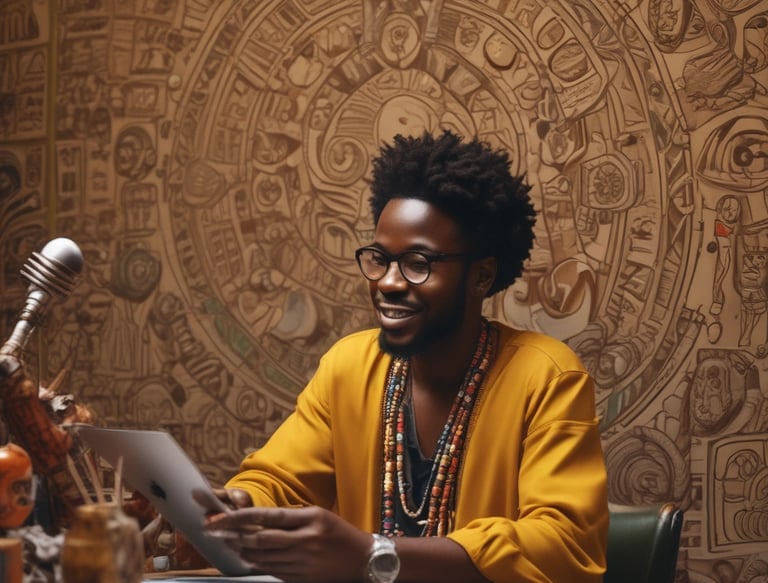 A vibrant collage representing the African diaspora's diverse cultures and histories.