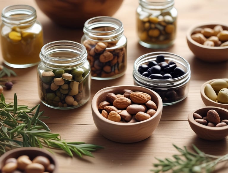 Close-up of creamy artisan nut butter spread on rustic bread with nuts scattered around.