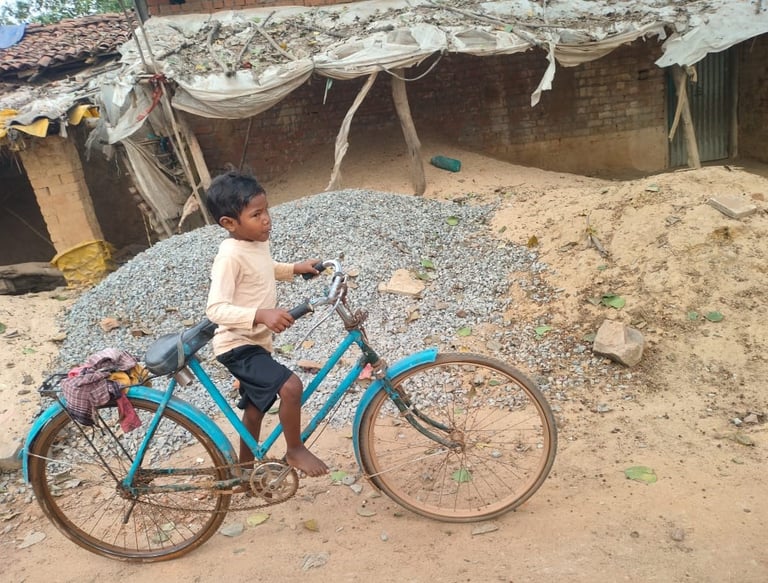 boy with cycle