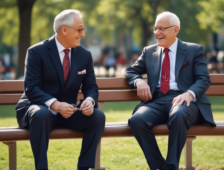 A person wearing glasses and a suit is speaking into a microphone while holding a gavel in one hand. Papers are scattered on the table in front of them, and a drum set is visible in the background.