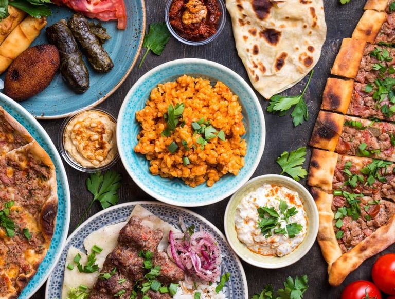 Mélange de plats turques